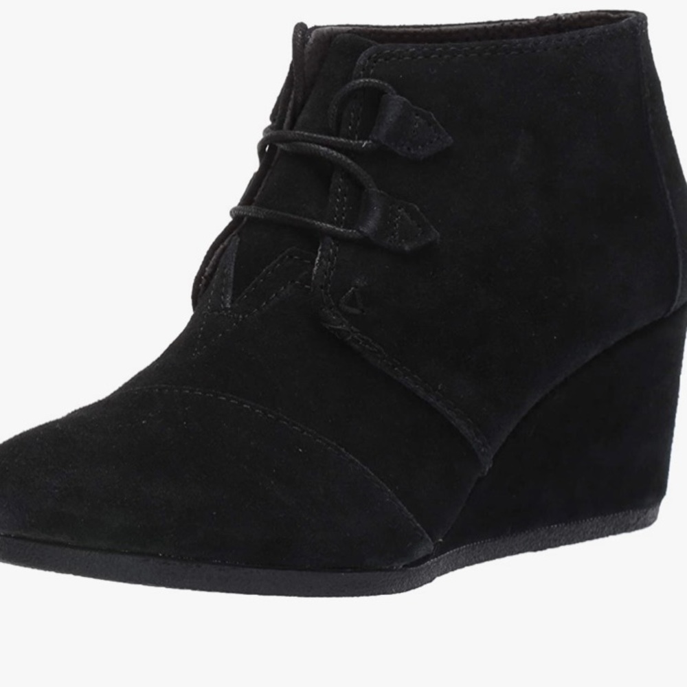TOMS | Kala Wedge Bootie | Black | Size 8